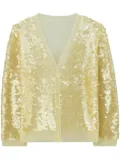 Tory Burch sequinned cardigan - Yellow