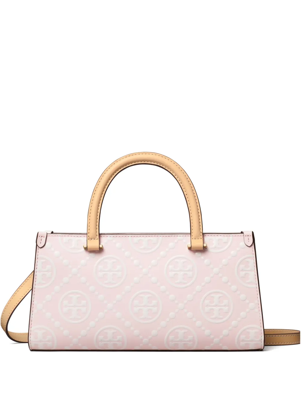 Tory Burch T Monogram-embossed E/W tote bag | Pink | Image 1