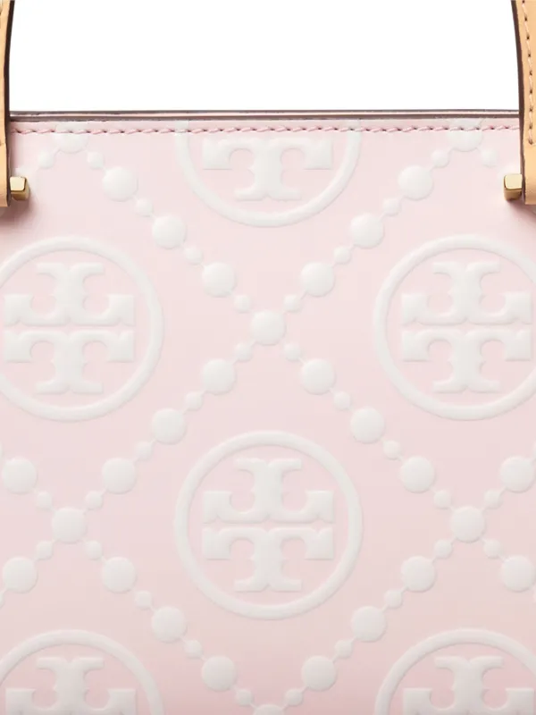 Tory Burch T Monogram-embossed E/W Tote Bag | Pink | FARFETCH