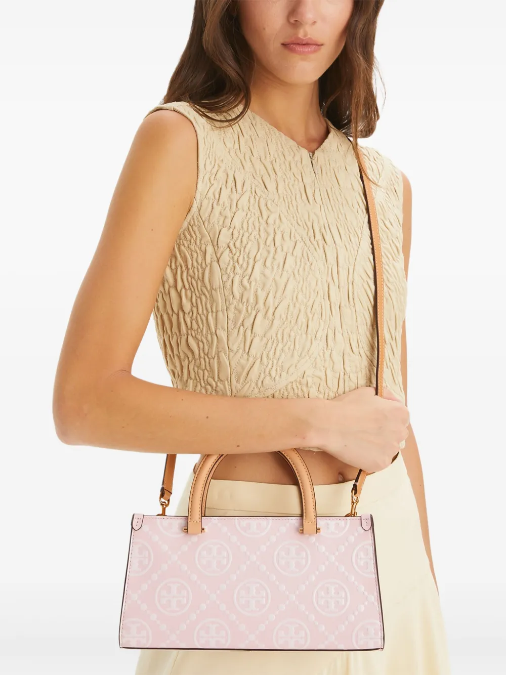 Tory Burch T Monogram-embossed E/W tote bag | Image 2