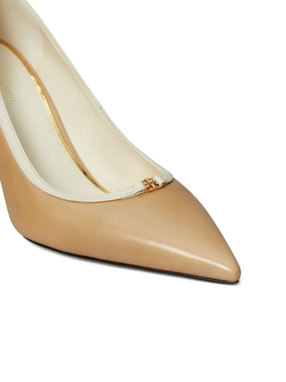 Tory Burch 80 mm Double T pumps met gesp Bruin