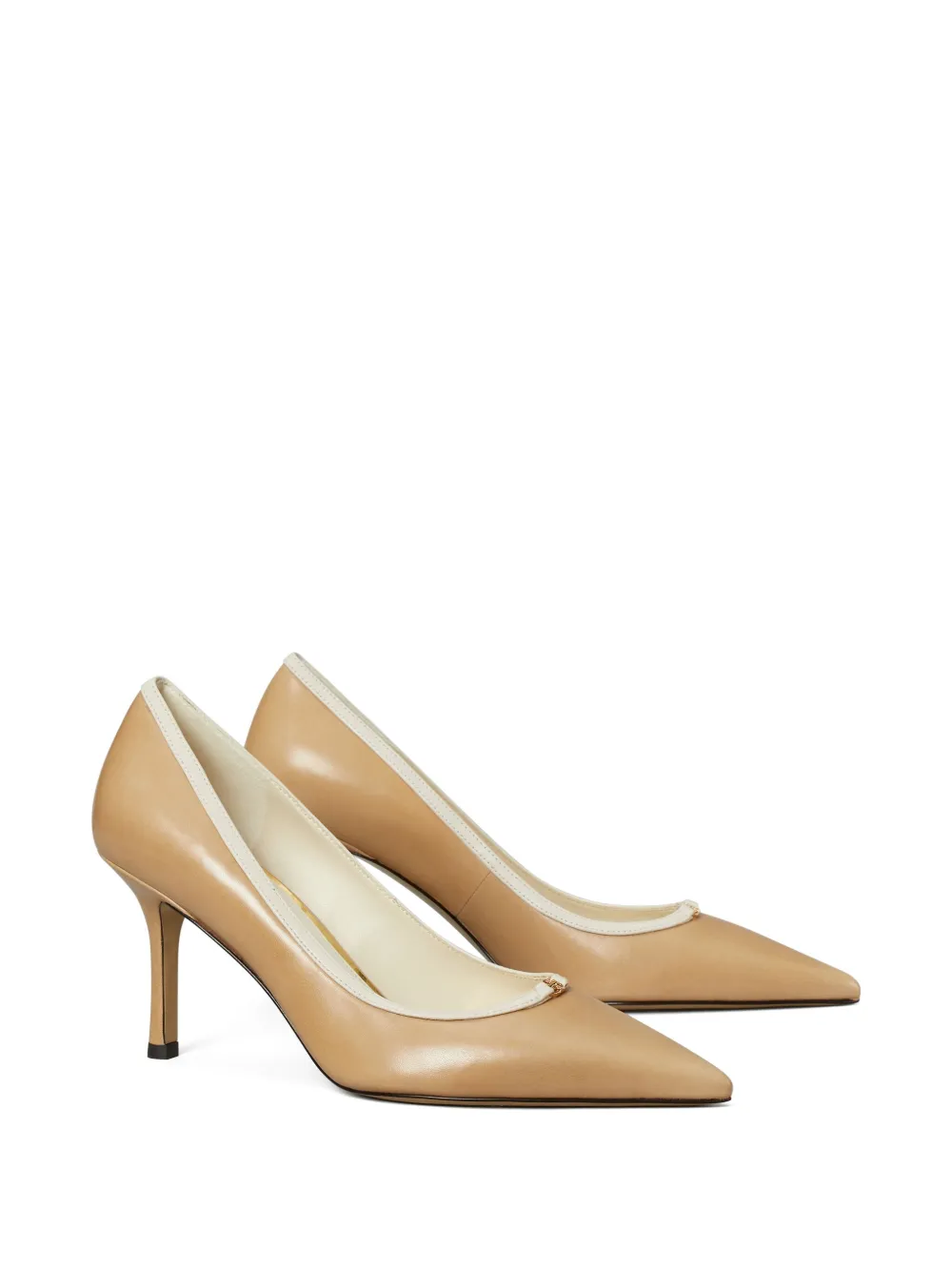 Tory Burch 80 mm Double T pumps met gesp Bruin