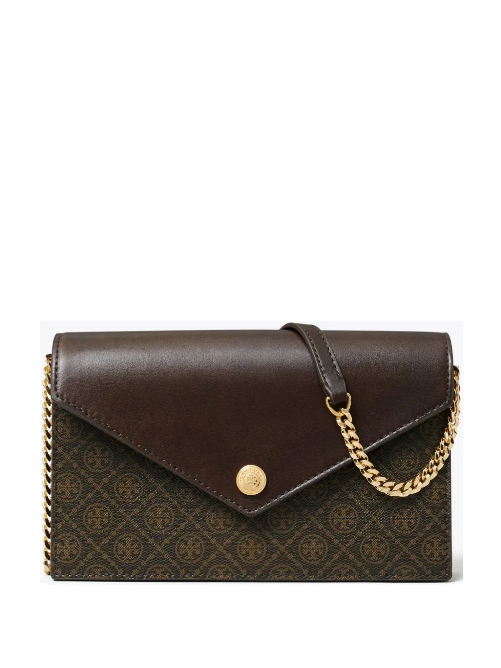 Tory Burch Borsa mini con monogramma T - Marrone