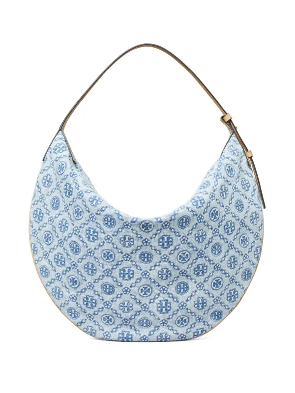 Tory Burch T Monogram Shoulder Bag | Blue | FARFETCH CA