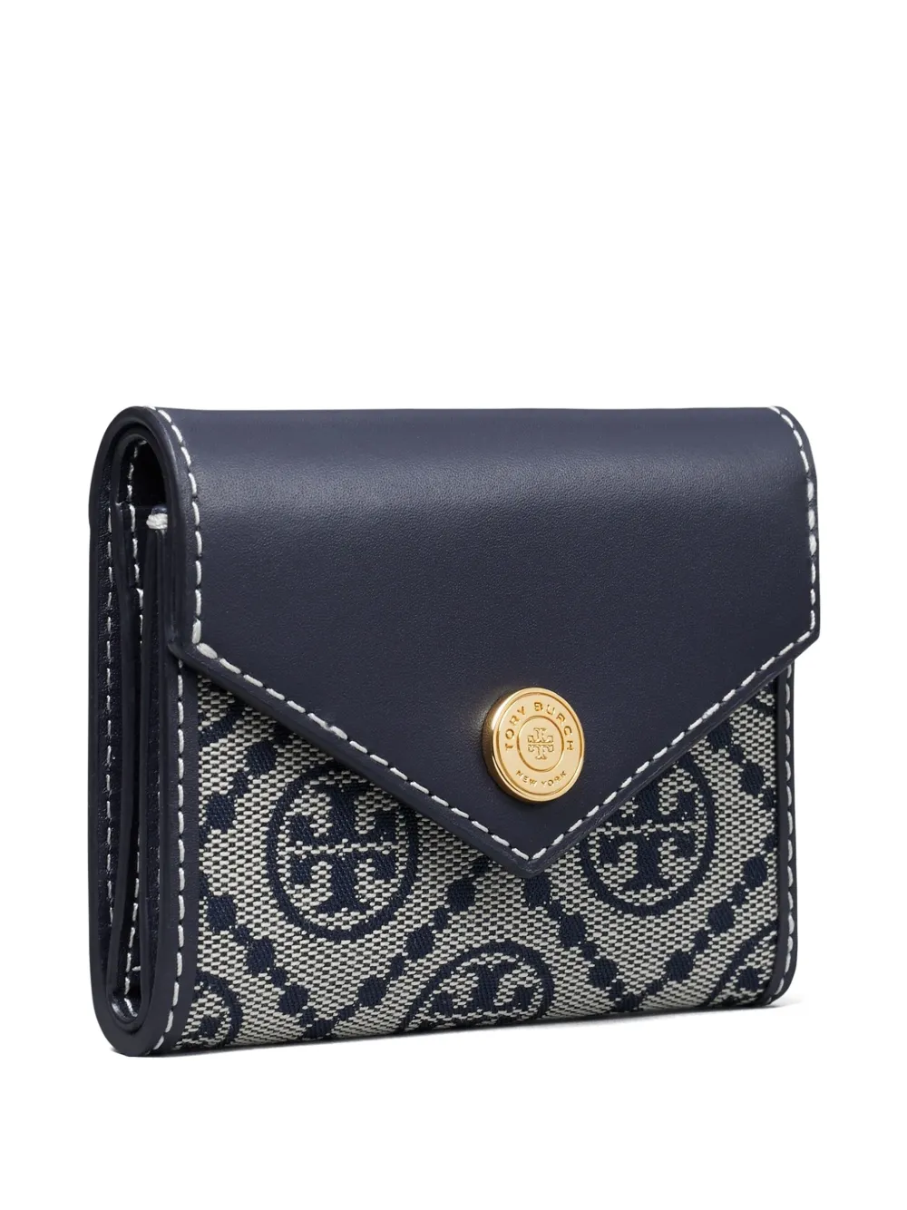 Tory Burch T-monogram envelope wallet - Blauw