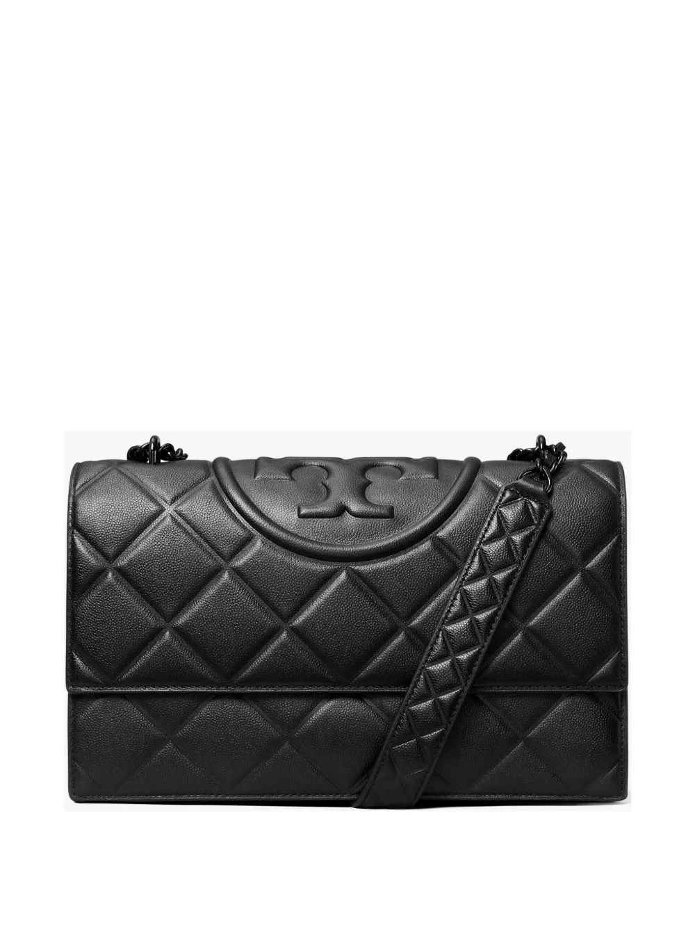 Tory Burch Borsa a spalla Fleming piccola - Nero