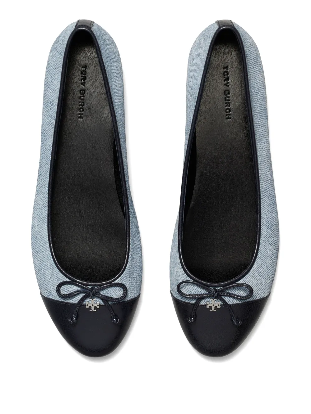 Tory Burch Ballerina's met bewerkte neus Blauw