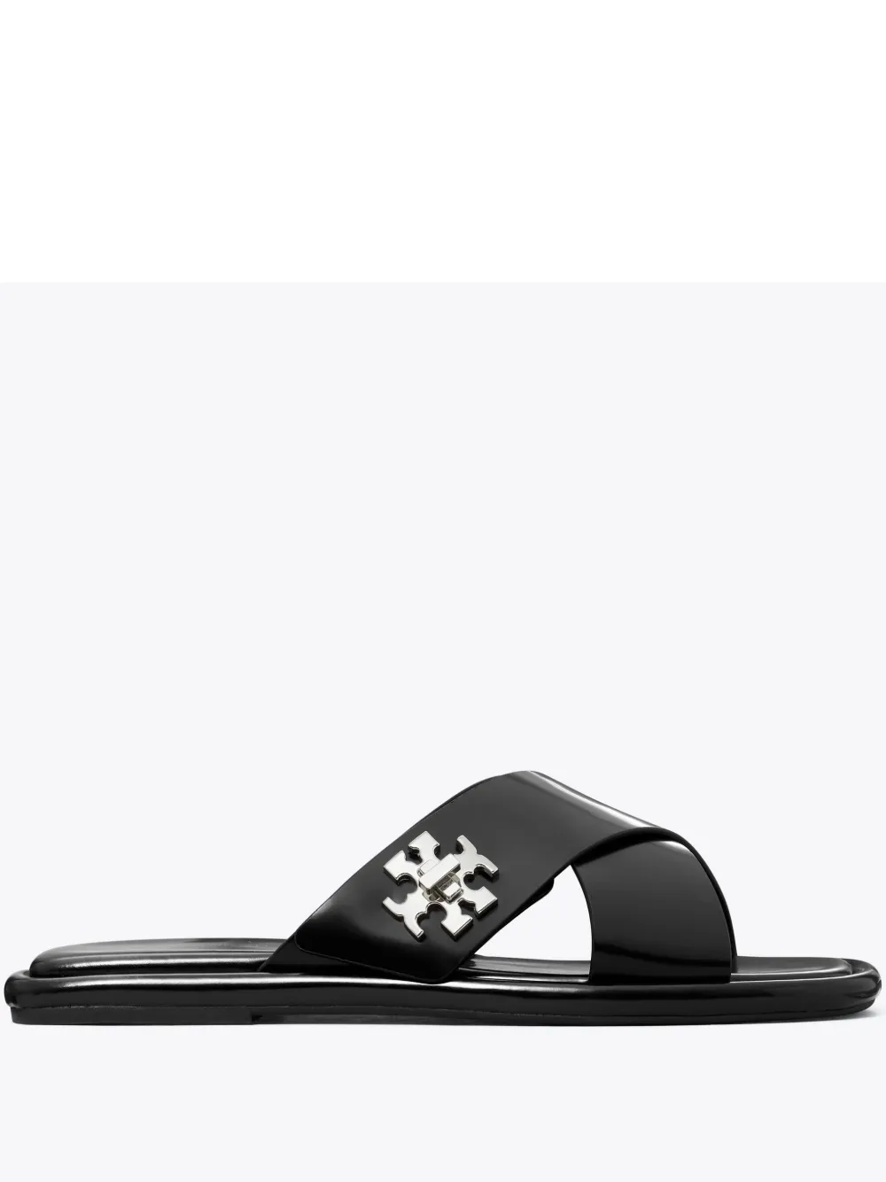 Tory Burch Sandali slides in pelle - Nero
