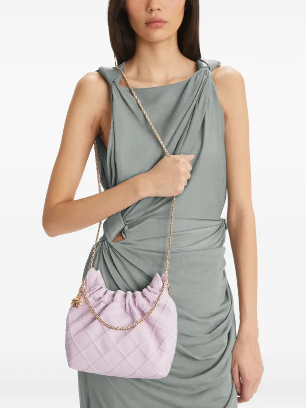 Tory Burch Fleming Mini Hobo Bag | Purple | FARFETCH