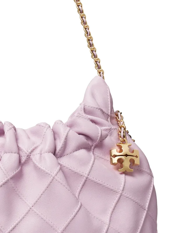 Tory Burch Fleming Mini Hobo Bag | Purple | FARFETCH