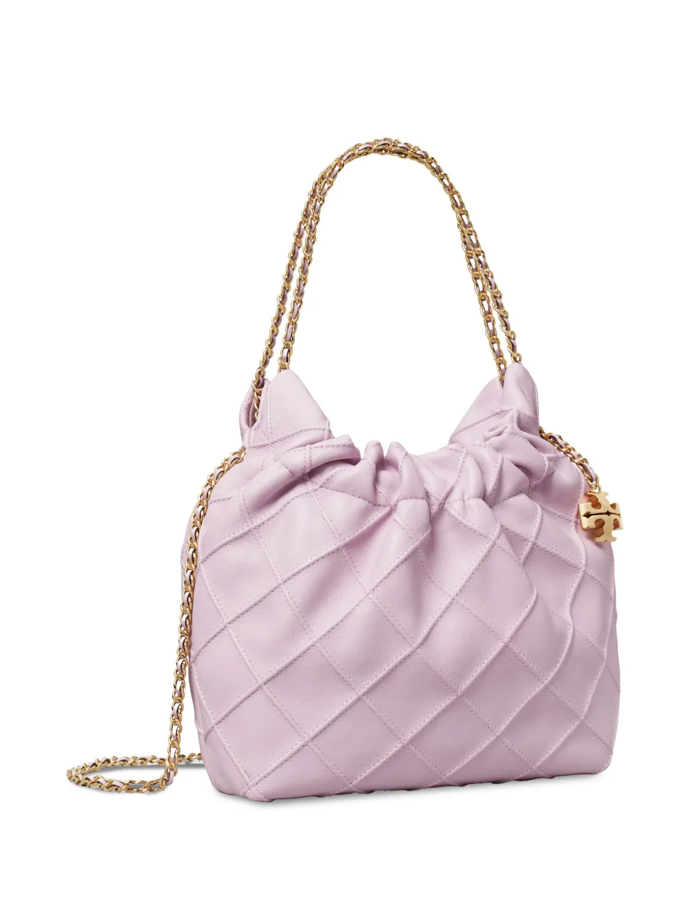 Tory Burch Mini Fleming Soft Hobo Bag In Purple