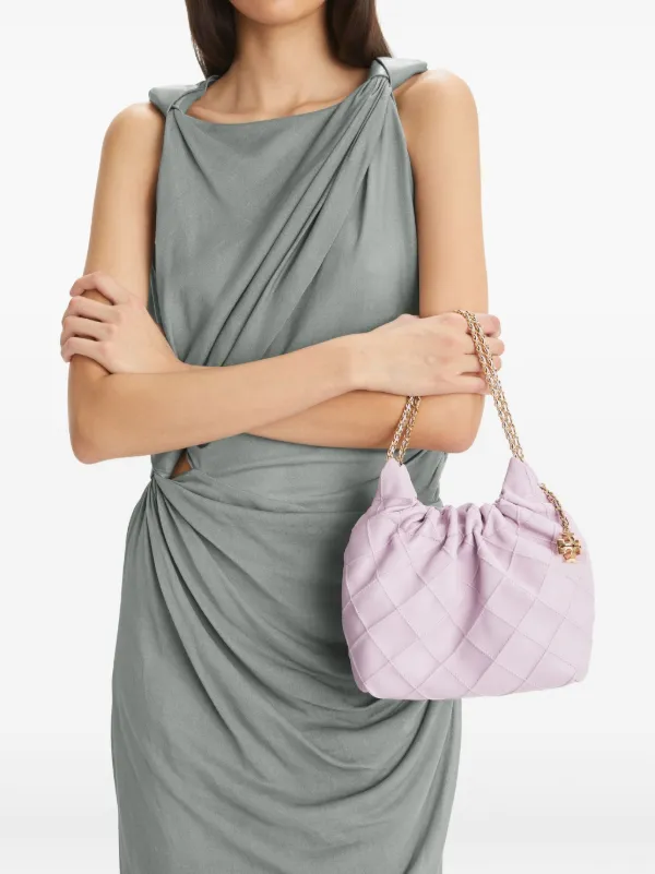 ショルダーバッグ・ポシェット TORY BURCH FLEMING MINI LEATHER HOBO BAG Tory Burch Fleming Mini Quilted Leather Hobo Bag | Neiman Marcus