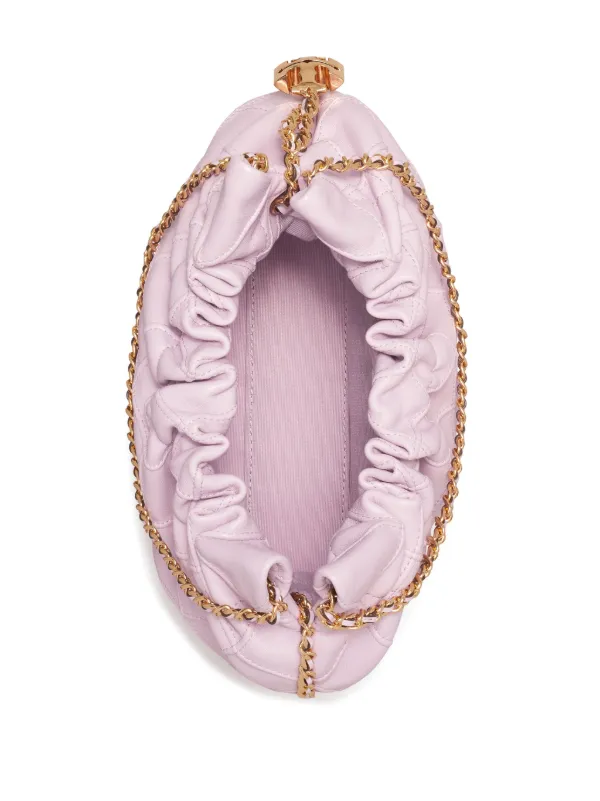 トートバッグ Tory Burch Pink Leather Fleming Mini Hobo Bag Tory Burch Fleming Mini Hobo Bag | Purple | FARFETCH