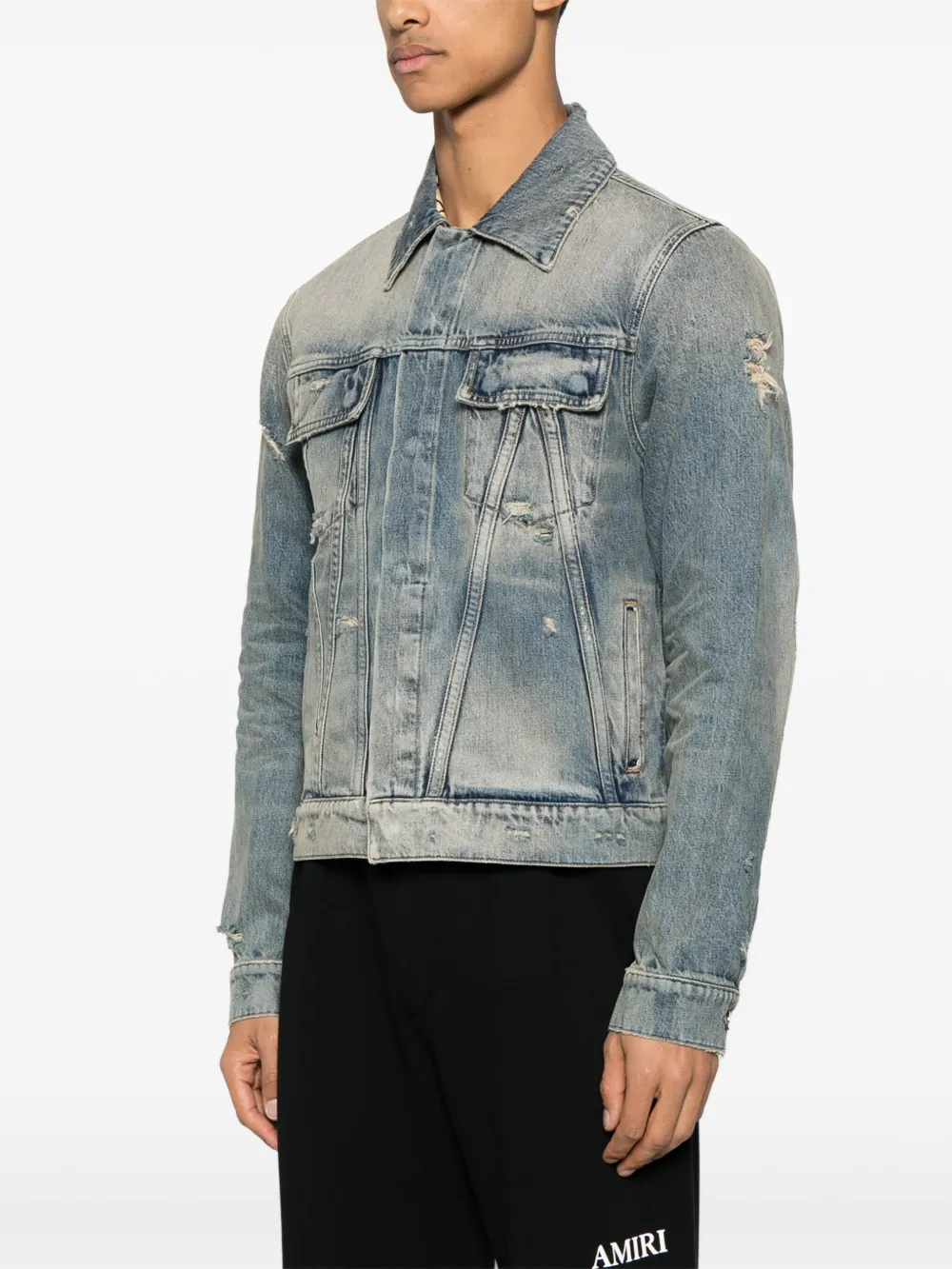 AMIRI Denim jack Blauw
