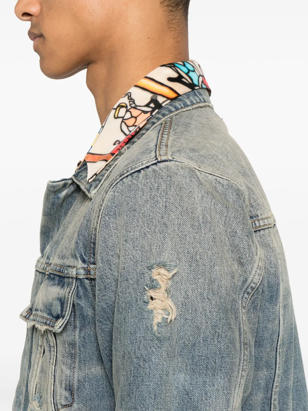 AMIRI Denim jack Blauw
