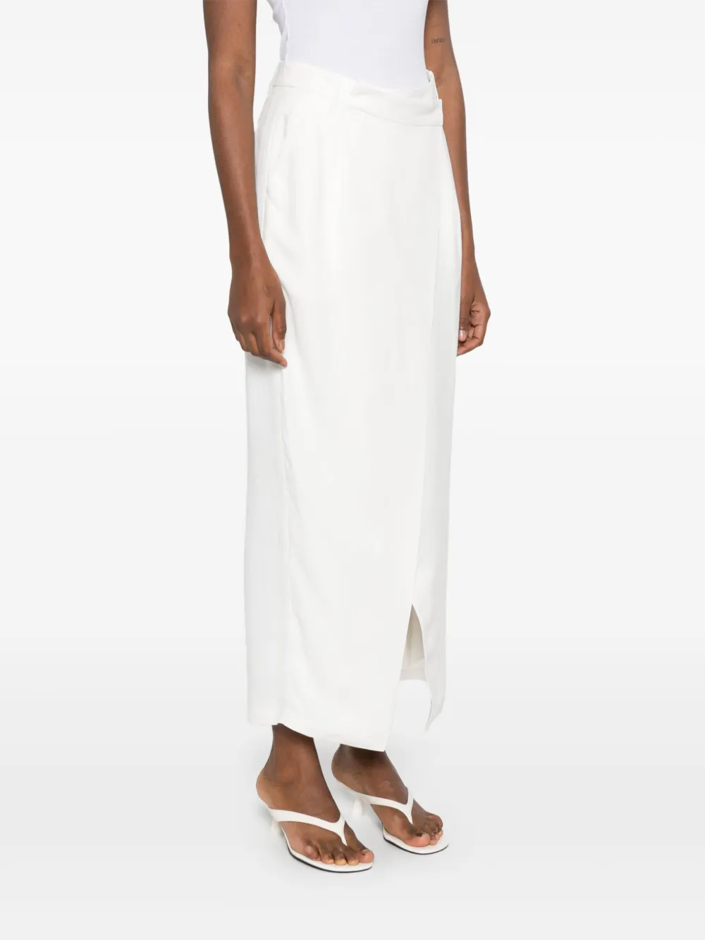 Brunello Cucinelli Maxi-wikkelrok Wit