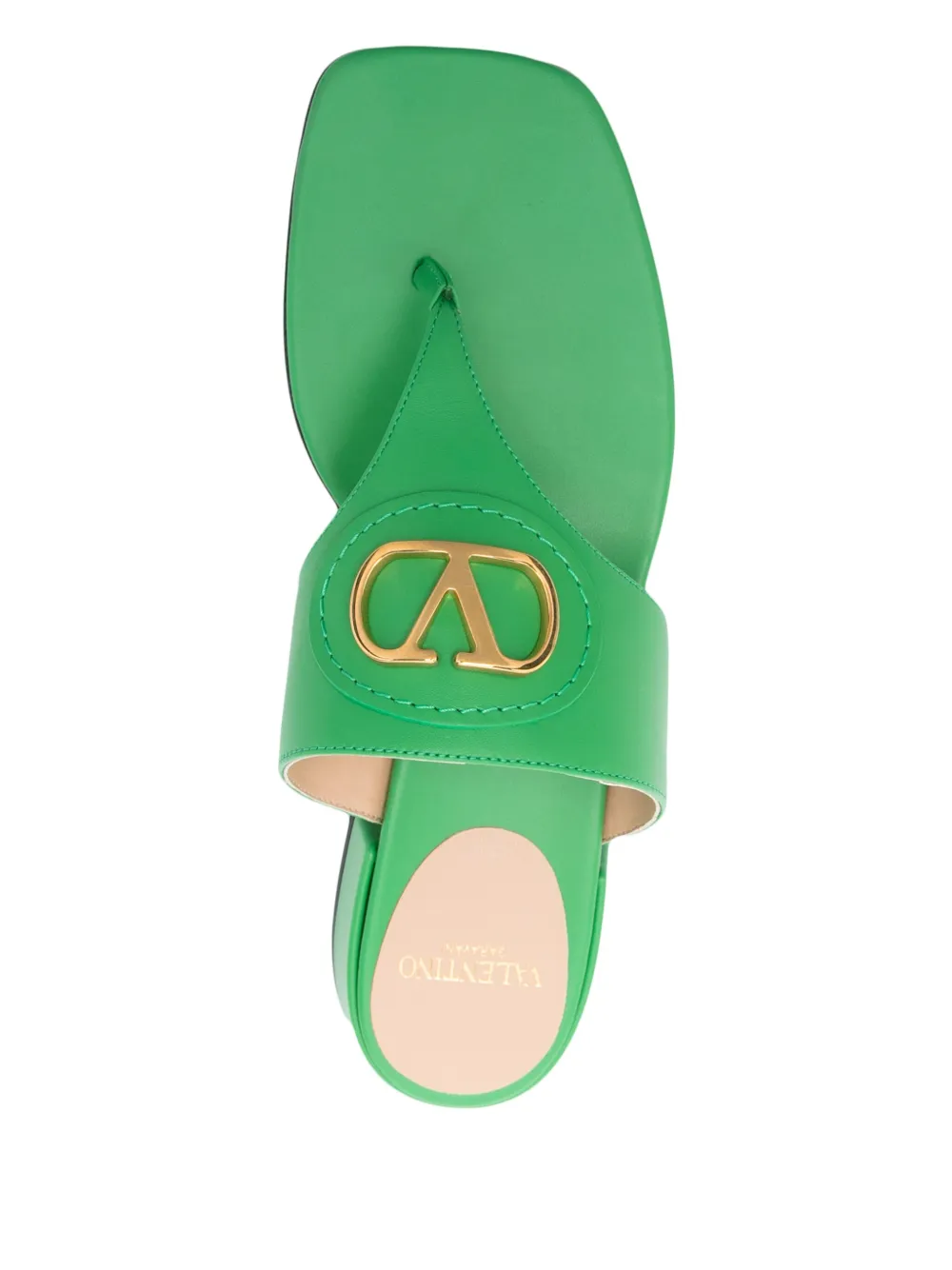 Valentino Garavani VLogo leather sandals Green