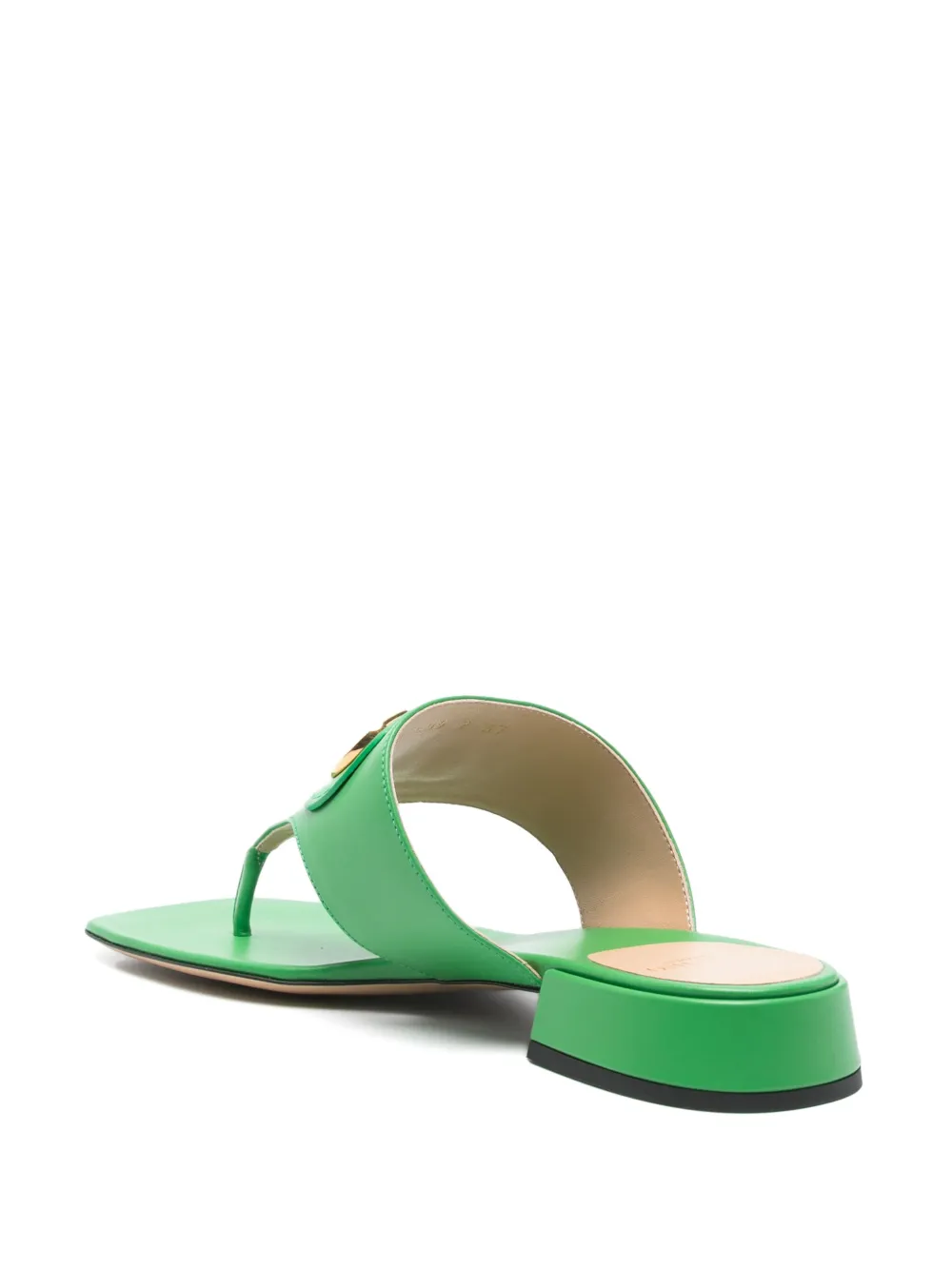 Valentino Garavani VLogo leather sandals Green