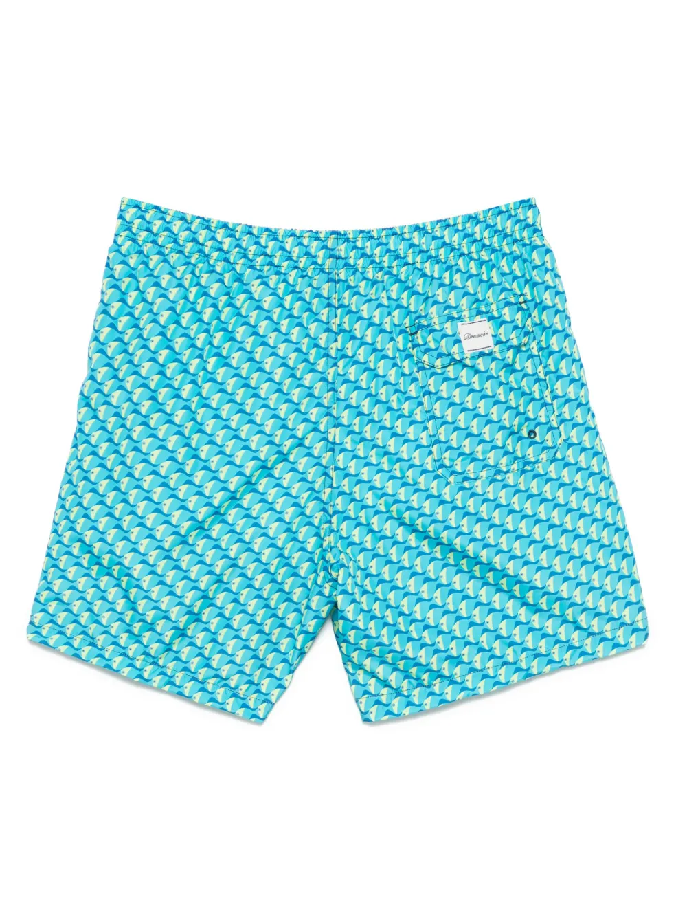 Drumohr fish-print swim shorts - Groen