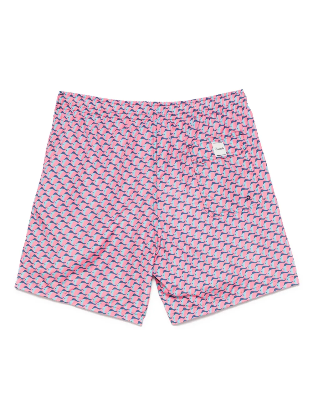 Drumohr fish-print swim shorts - Roze