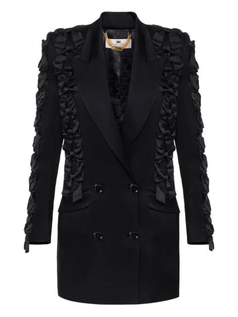 Elisabetta Franchi ruffle-detail double-breasted blazer dress