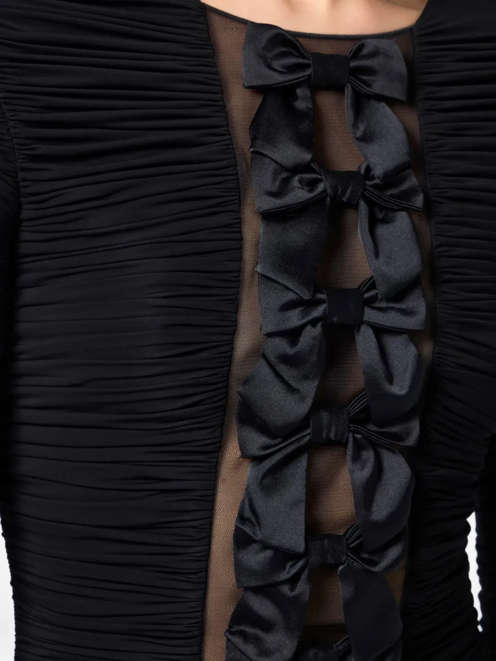 Elisabetta Franchi Midi-jurk met strik-detail Zwart