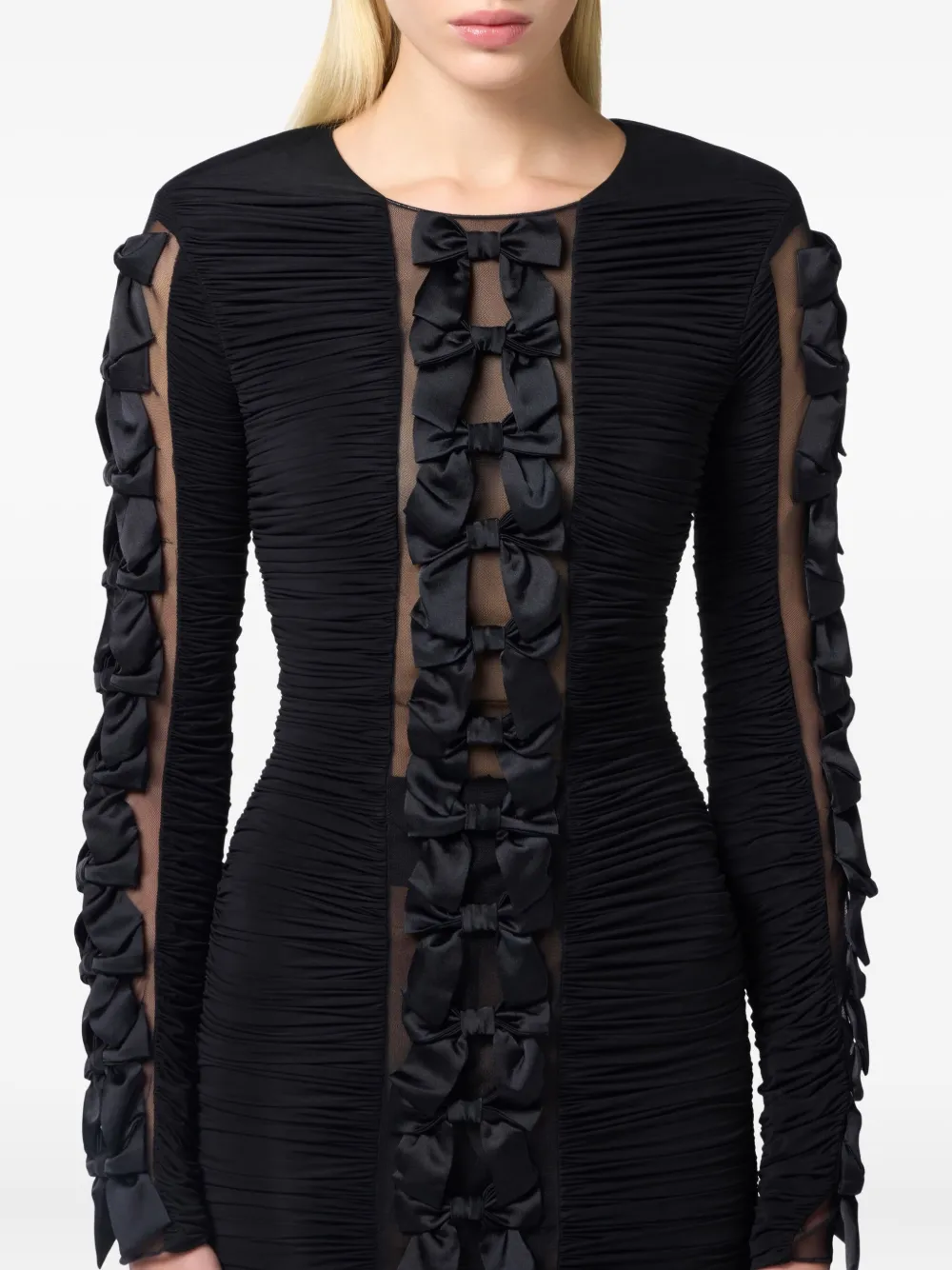 Elisabetta Franchi Midi-jurk met strik-detail Zwart