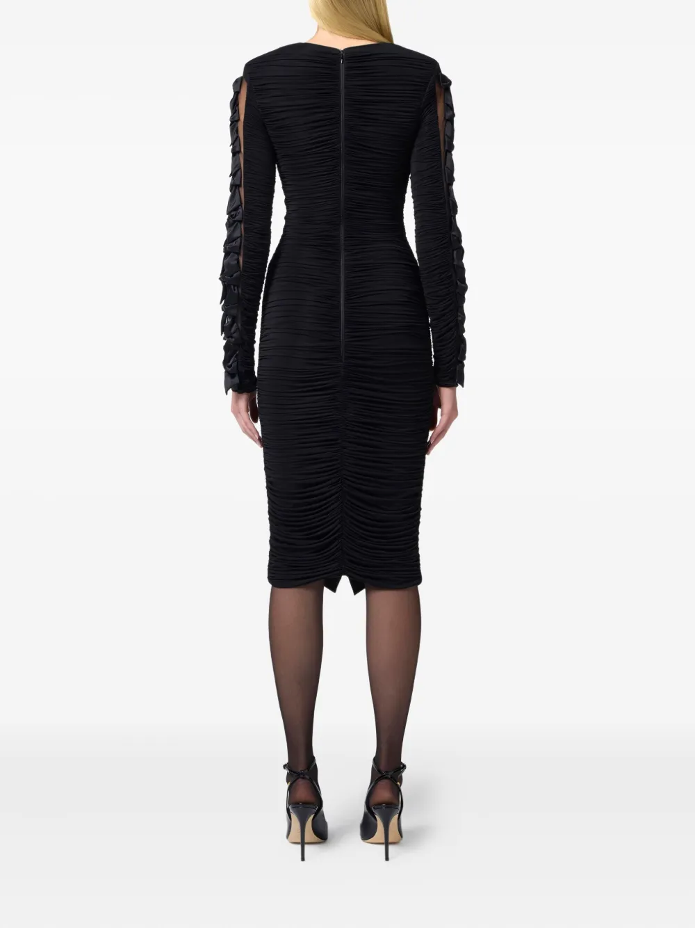 Elisabetta Franchi Midi-jurk met strik-detail Zwart