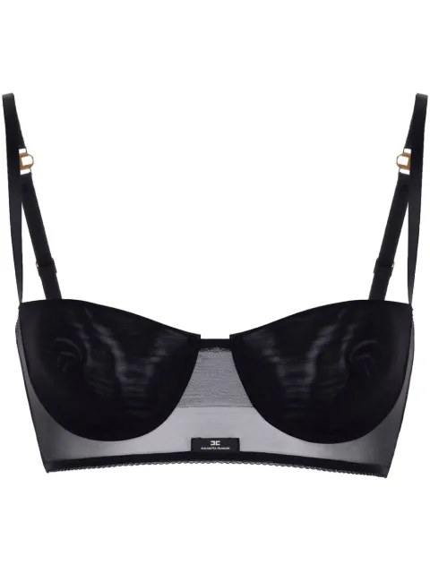Elisabetta Franchi top estilo brasier de tul