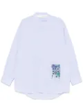 Isabel Benenato patch-detail shirt - Blue