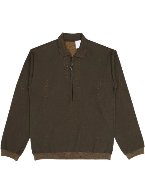 ROA merino wool polo sweater