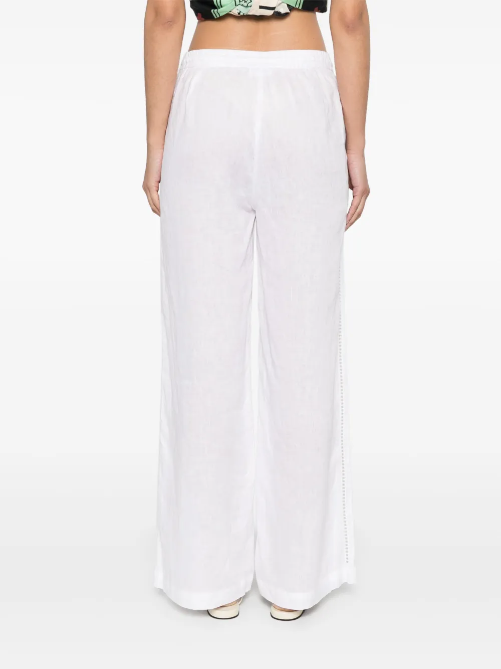 Shop P.a.r.o.s.h Linen Trousers In White