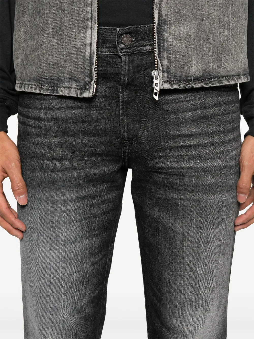 Diesel D-Finitive 09l50 straight jeans Zwart