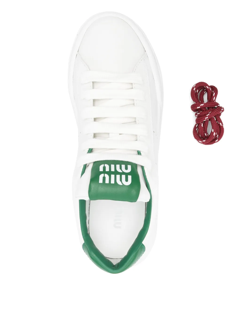 Miu Leren sneakers Wit