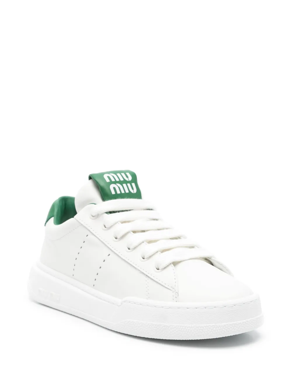 Miu Leren sneakers Wit