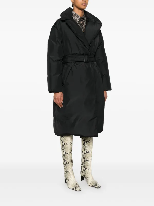 FENDI ロゴ コート | ブラック | FARFETCH JP