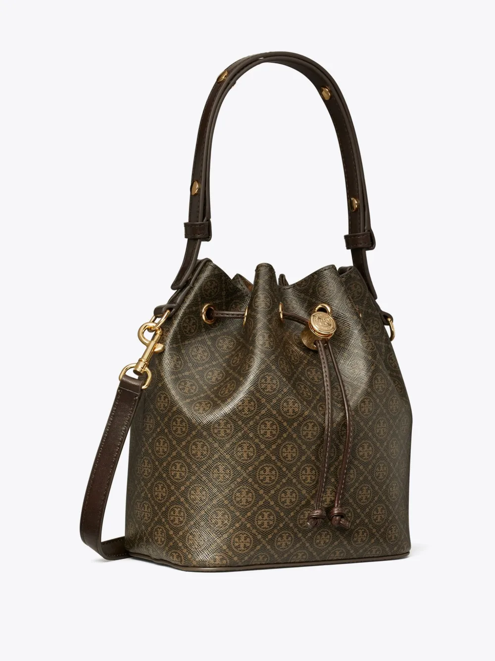 Tory Burch T Monogram bucket-tas Bruin