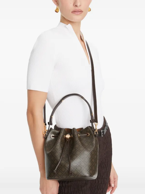 Tory Burch T Monogram Bucket Bag | Brown | FARFETCH