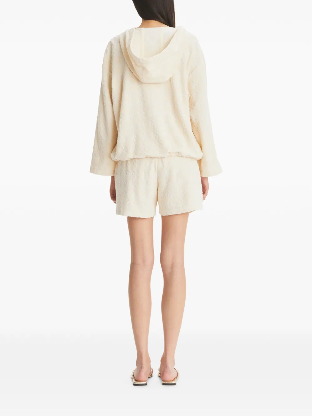 Tory Burch Badstof hoodie met logo-jacquard Beige