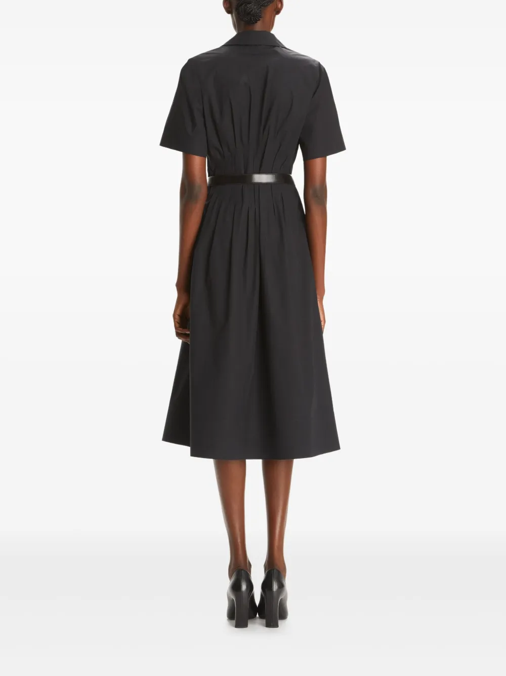 Tory Burch Jurk met geplooide taille Zwart