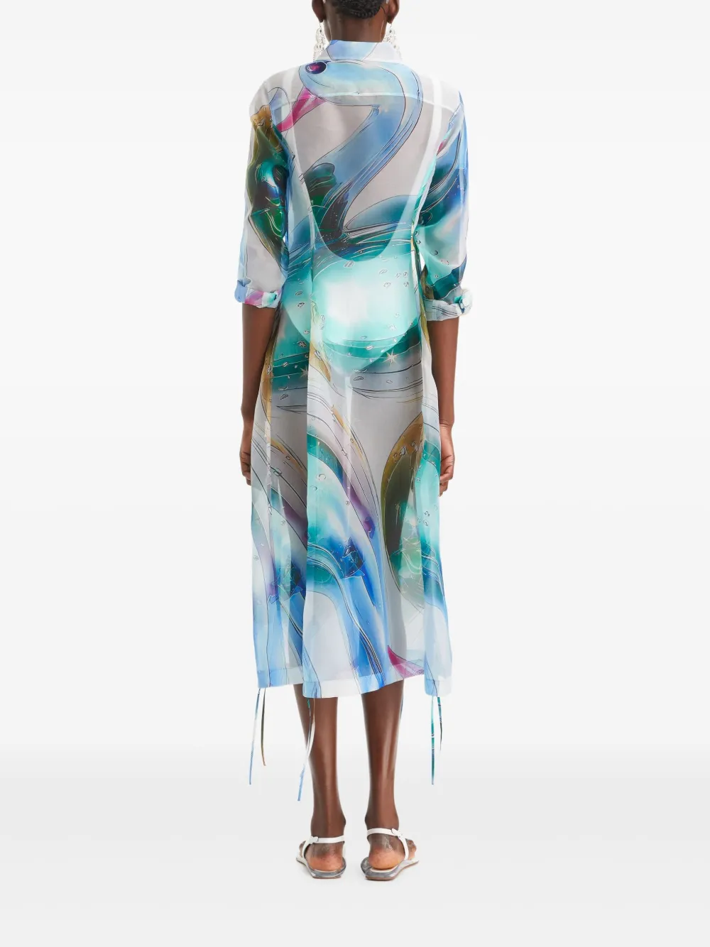 Tory Burch Zijden organza jurk Blauw