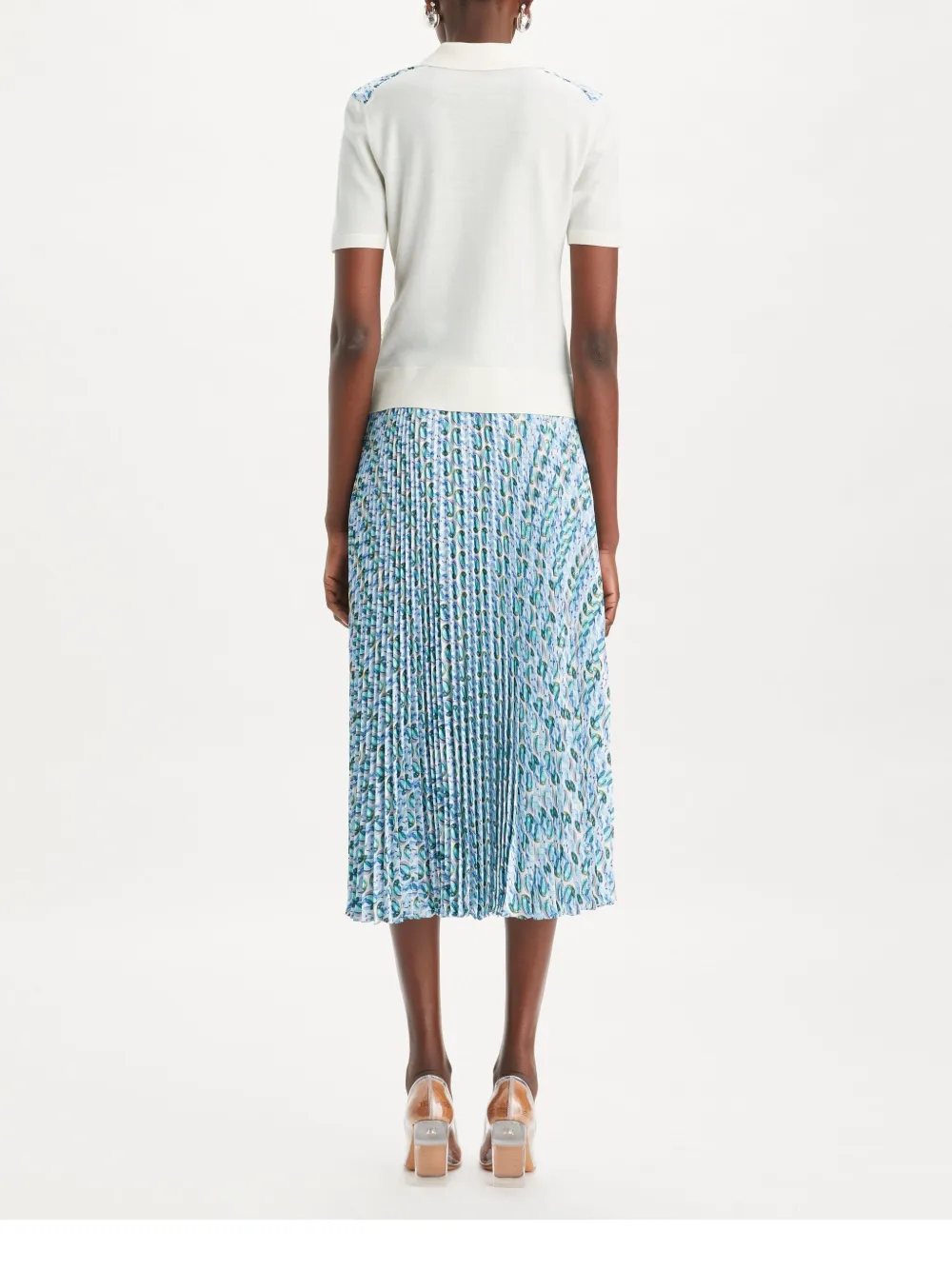 Tory Burch T Monogram Polo Top In Blue