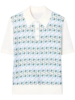 TORY BURCH パフォーマンス ポロシャツ 半袖 スノーホワイト