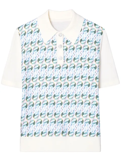 Tory Burch T Monogram polo top