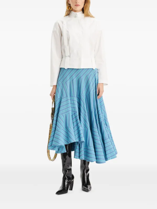 Tory Burch アシンメトリー スカート | ブルー | FARFETCH JP