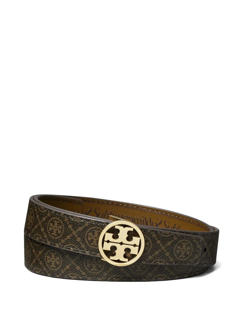 Tory Burch monogram-pattern belt | Brown | Image 1