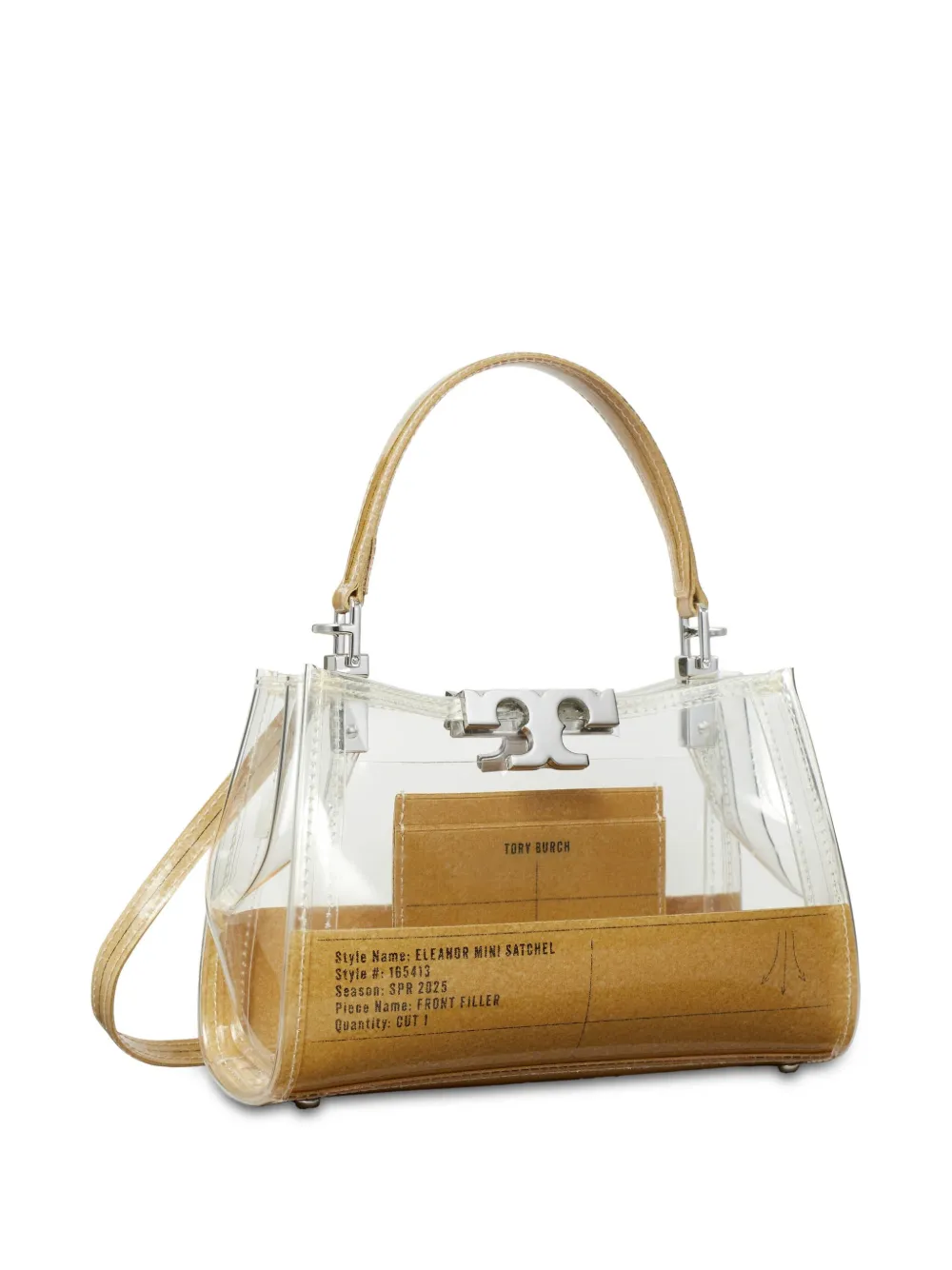 TORY BURCH ELEANOR CLEAR MINI SATCHEL BAG