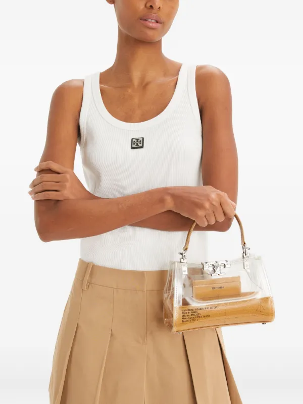 Tory Burch Eleanor Clear Mini Satchel Bag | Neutrals | FARFETCH