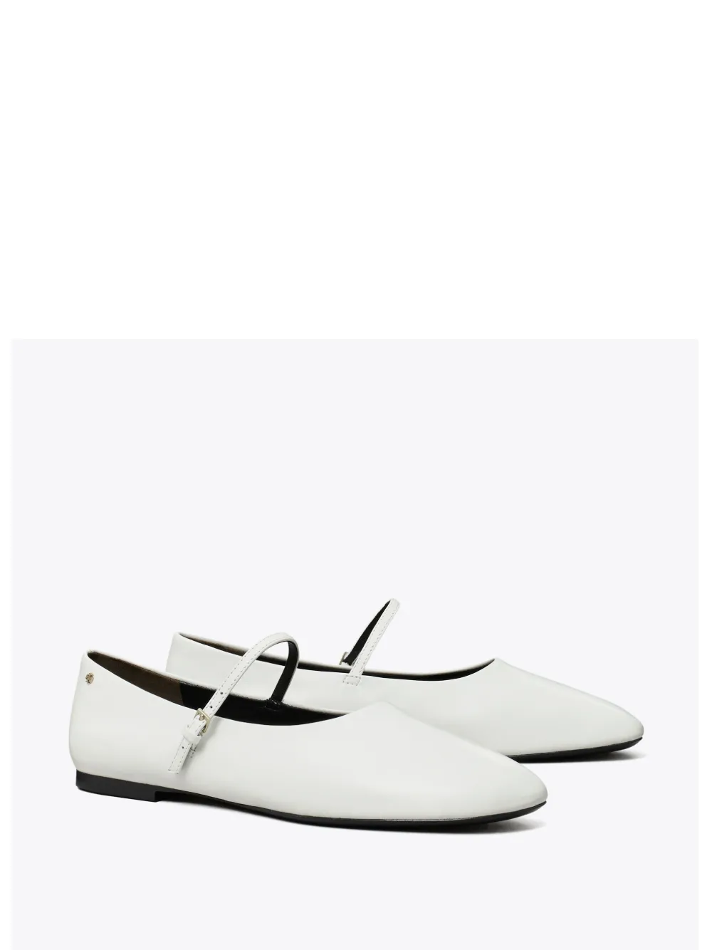 Tory Burch leather ballet flats White