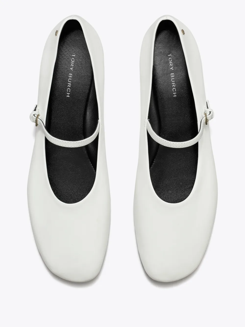 Tory Burch leather ballet flats White